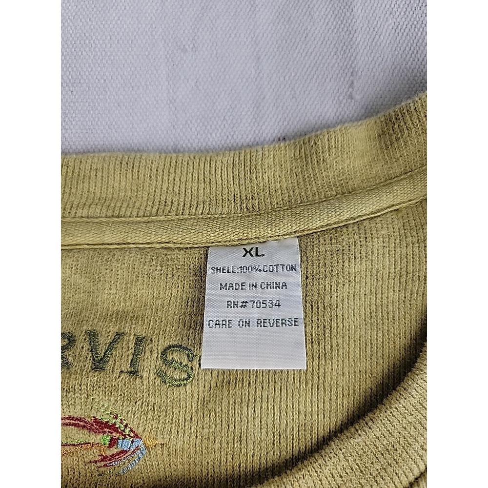 Orvis Ribbed Cotton Top Womens XL Green Long Sleeve Crewneck Side‎ Slit Outdoor - Picture 3 of 13
